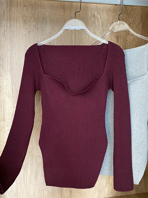 Long Sleeve Knitted Pullover